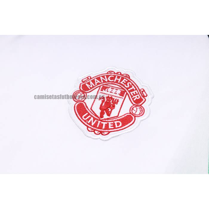 Chandal del Manchester United Manga Corta 2023 2024 Blanco y Negro - Pantalon Corto